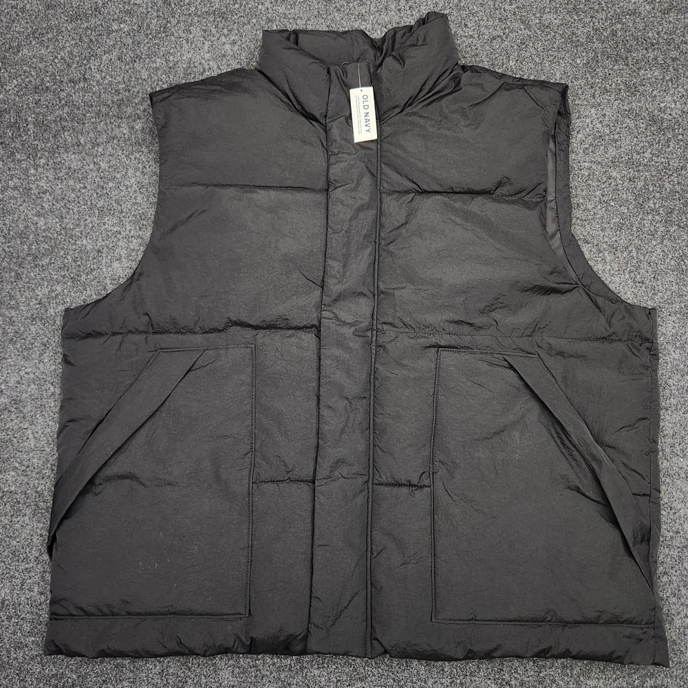 Old Navy Men's XXL Black  Puffer Vest Gorpcore Utility NEW‎